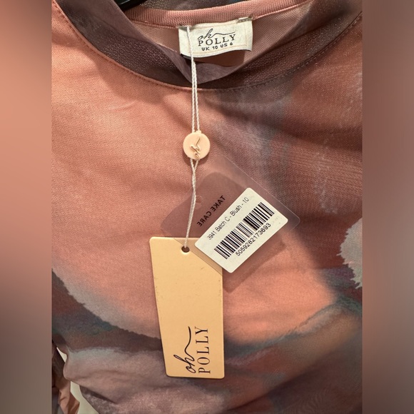 Oh Polly X Tammy Hembrow Constellations Mesh Top in Blush US Size 6 - Picture 2 of 2